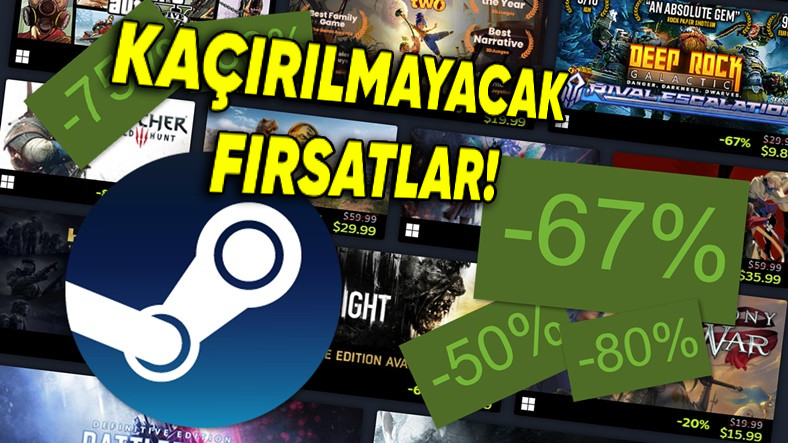 Steam'de Hafta Boyu Fırsatları Başladı: Yüzlerce Oyunda Kaçırılmayacak İndirimler!